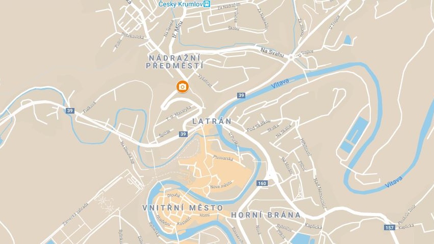 mapa míst focení v Krumlově fotolokace Český Krumlov